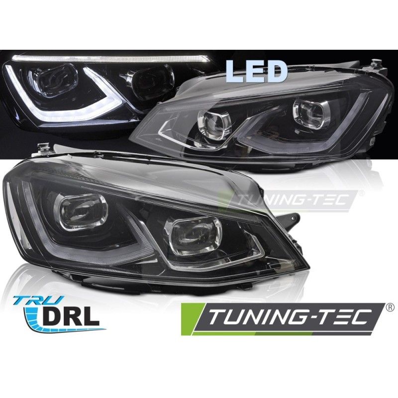 FULL LED HEADLIGHTS LIGHT BLACK fits VW GOLF 7 14-17, Nouveaux produits tuning-tec