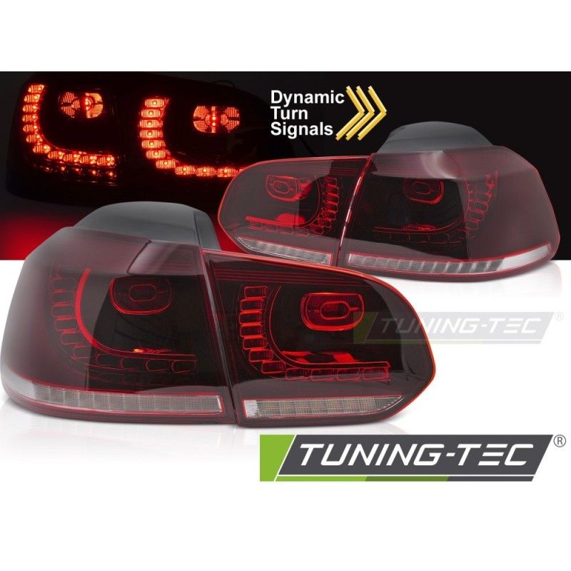 LED TAIL LIGHTS RED WHITE SEQ fits VW GOLF 6 08-13, Nouveaux produits tuning-tec