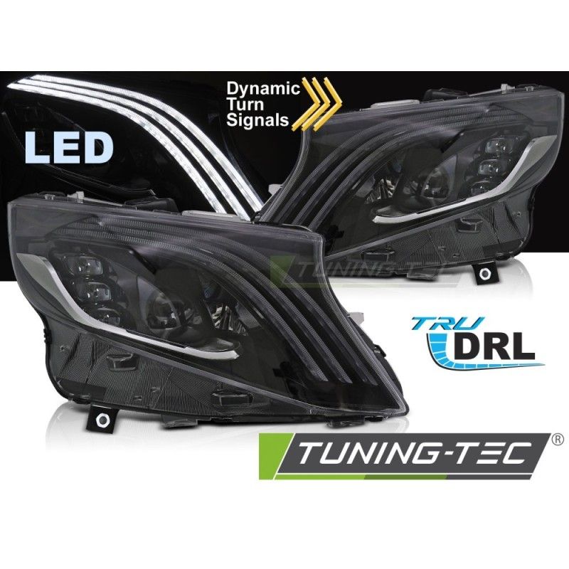 HEADLIGHTS LED BLACK fits MERCEDES VITO W447 14-23, Nouveaux produits tuning-tec