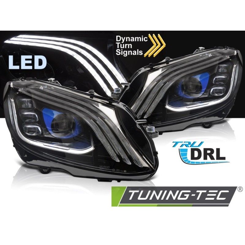 FULL LED HEADLIGHTS BLACK fits MERCEDES W205 14-21, Nouveaux produits tuning-tec