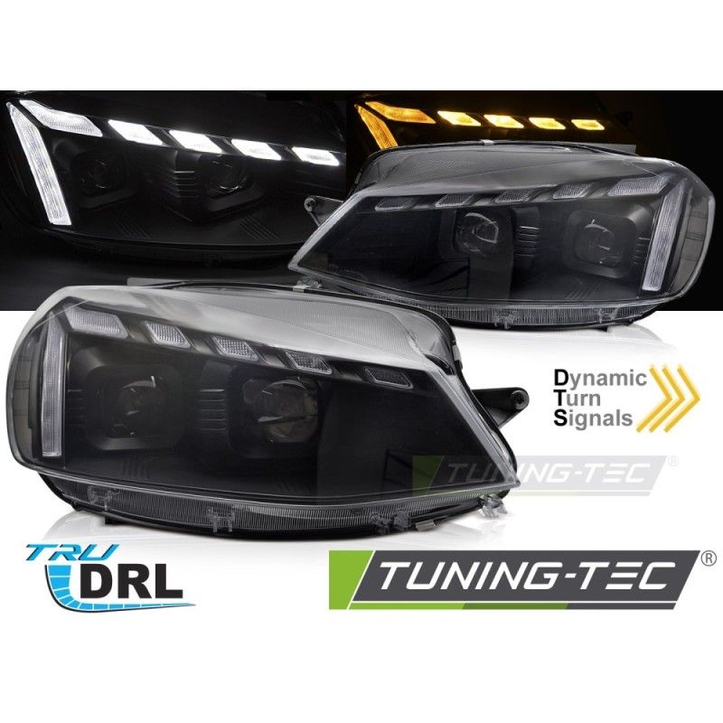 HEADLIGHTS LIGHT BLACK LED DRL SEQ W/WELCOME fits VW GOLF 7 17-19, Nouveaux produits tuning-tec