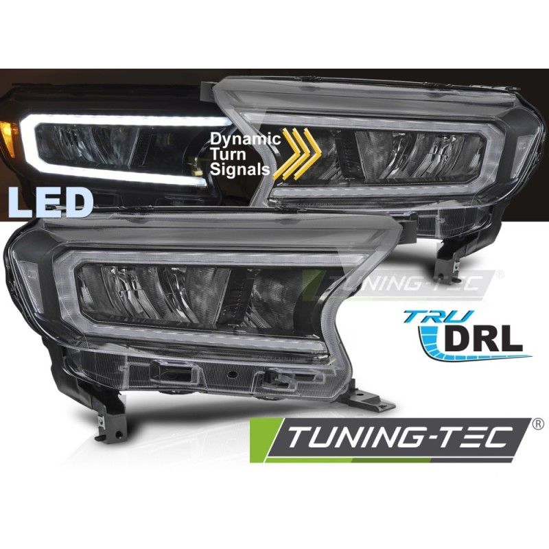 LED HEADLIGHTS BLACK fits FORD RANGER V 16-22, Nouveaux produits tuning-tec