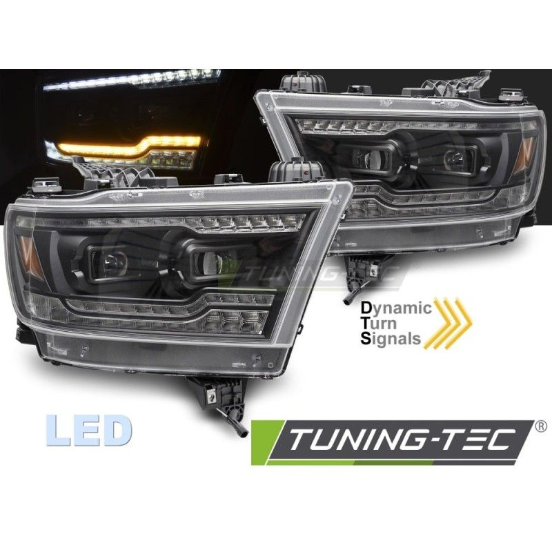FULL LED HEADLIGHTS BLACK fits DODGE RAM 19-22, Nouveaux produits tuning-tec