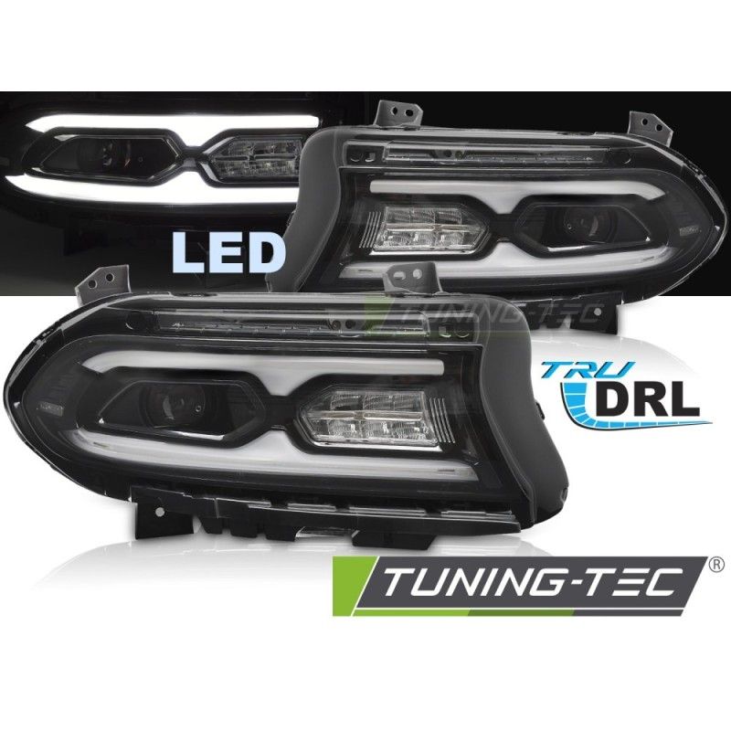 FULL LED HEADLIGHTS BLACK fits DODGE CHARGER 14-23, Nouveaux produits tuning-tec