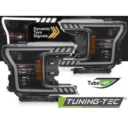 HEADLIGHTS TUBE LIGHT BLACK fits FORD F150 MK13 17-20, Nouveaux produits tuning-tec