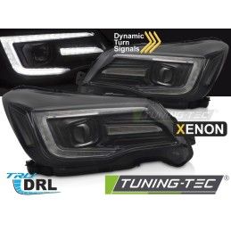 XENON HEADLIGHTS TUBE LIGHT DRL BLACK fits SUBARU FORESTER IV 13-18, Nouveaux produits tuning-tec
