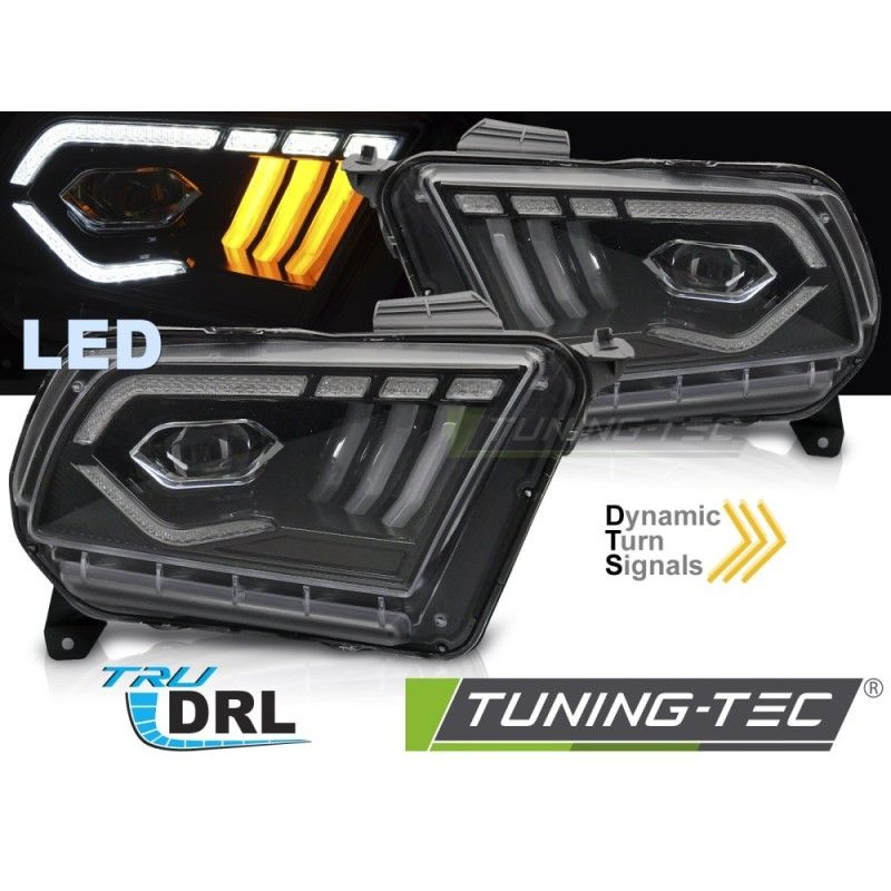 LED HEADLIGHTS BLACK DRL fits FORD MUSTANG 10-13, Nouveaux produits tuning-tec