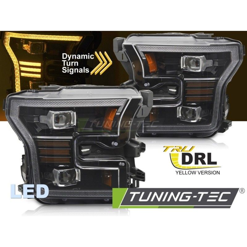 HEADLIGHTS LED BLACK fits FORD F150 MK13 14-17, Nouveaux produits tuning-tec