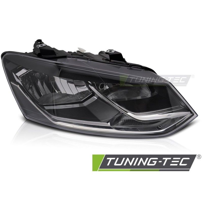 HEADLIGHT RIGHT SIDE BLACK TYC fits VW POLO 6R 14-17, Nouveaux produits tuning-tec