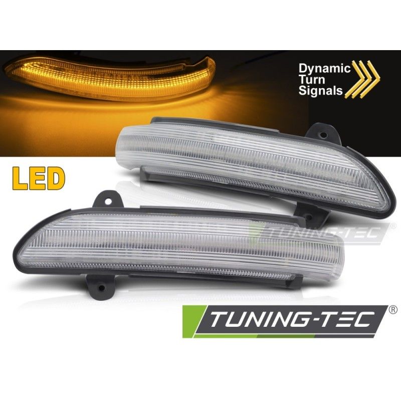 SIDE DIRECTION IN THE MIRROR WHITE LED SEQ fits MERCEDES W211 C219 W221 C216, Nouveaux produits tuning-tec