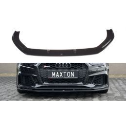 Maxton Lame Du Pare-Chocs Avant / Splitter V.1 Audi RS3 8V FL Sportback Gloss Black, AU-RS3-8VF-FD1G Tuning.fr