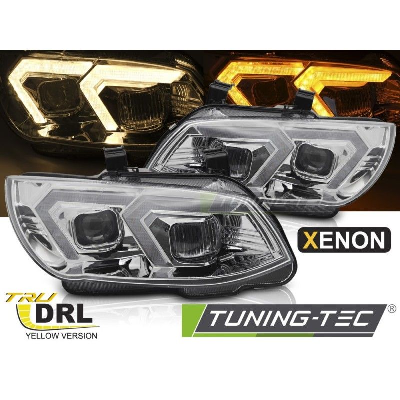 XENON HEADLIGHTS YELLOW LED CHROME DRL fits BMW E92 / E93 LCI 10-13, Nouveaux produits tuning-tec