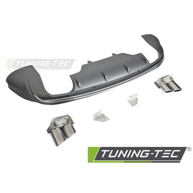 DIFFUSOR TWIN OUTLET PDC SILVER SPORT S STYLE fits AUDI Q5 8R 08-12, Nouveaux produits tuning-tec