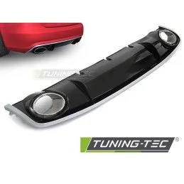 DIFFUSOR SINGLE OUTLET GLOSSY BLACK SPORT STYLE fits AUDI A4 B8 12-15, Nouveaux produits tuning-tec
