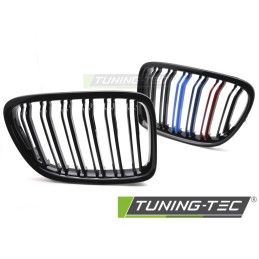 GRILLE SPORT GLOSSY BLACK TRI-COLOUR DOUBLE BAR fits BMW X1 E84 09-14, Nouveaux produits tuning-tec