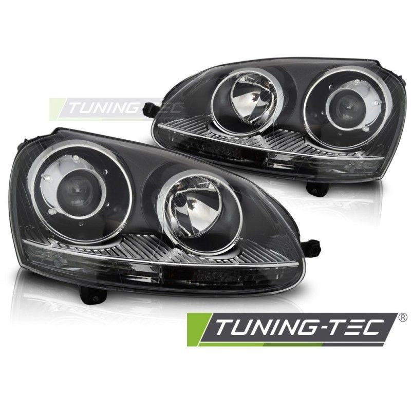 HEADLIGHTS BLACK fits VW GOLF V 03-09, Nouveaux produits tuning-tec