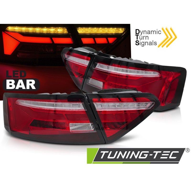 LED BAR TAIL LIGHTS RED WHITE SEQ fits AUDI A5 11-16 OEM BULB, Nouveaux produits tuning-tec