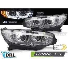 LED HEADLIGHTS CHROME DRL SEQ fits HONDA CIVIC X 16-21, Nouveaux produits tuning-tec