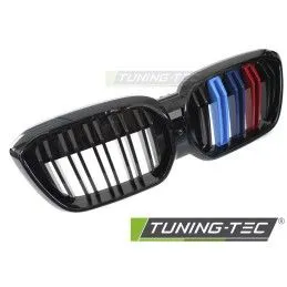 GRILLE SPORT GLOSSY BLACK TRI-COLOUR DOUBLE BAR fits BMW iX3 G08 LCI 21-25, Nouveaux produits tuning-tec