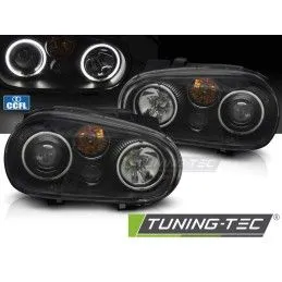 HEADLIGHTS ANGEL EYES CCFL BLACK fits VW GOLF IV 97-03, Nouveaux produits tuning-tec