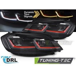 HEADLIGHTS RED LED SEQ DRL fits VW GOLF VII 17-19, Nouveaux produits tuning-tec