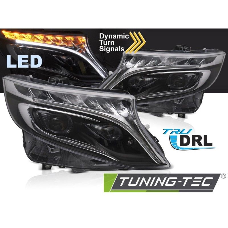 HEADLIGHTS FULL LED BLACK fits MERCEDES V-CLASS / VITO W447 14-23, Nouveaux produits tuning-tec