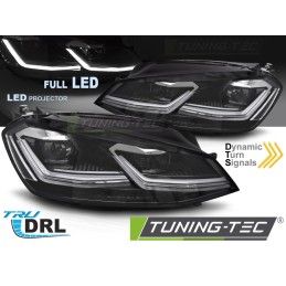 FULL LED HEADLIGHTS SILVER LINE DRL fits VW GOLF 7 11.12-17, Nouveaux produits tuning-tec