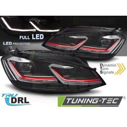 FULL LED HEADLIGHTS RED LINE DRL fits VW GOLF 7 11.12-17, Nouveaux produits tuning-tec
