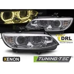 XENON HEADLIGHTS YELLOW LED CHROME DRL fits BMW E92 / E93 06-10, Nouveaux produits tuning-tec