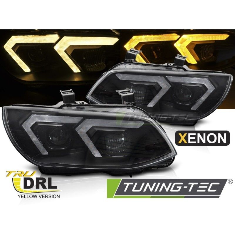 XENON HEADLIGHTS YELLOW LED BLACK DRL fits BMW E92 / E93 LCI 10-13, Nouveaux produits tuning-tec