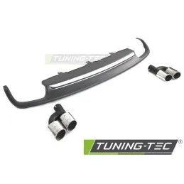 DIFFUSOR TWIN OUTLET SILVER SPORT S STYLE fits AUDI A6 C7 11-14, Nouveaux produits tuning-tec