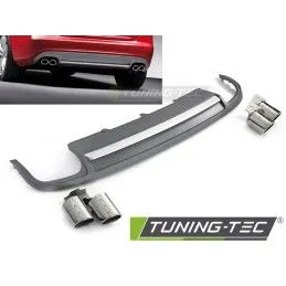 DIFFUSOR SINGLE OUTLET SILVER SPORT S STYLE fits AUDI A4 B8 08-11 , Nouveaux produits tuning-tec