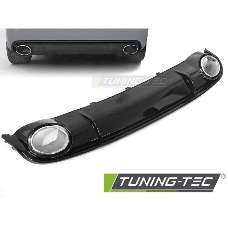 DIFFUSOR SINGLE OUTLET GLOSSY BLACK SPORT STYLE fits AUDI A4 B8 08-11 , Nouveaux produits tuning-tec