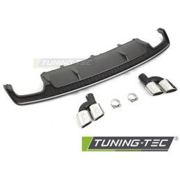 DIFFUSOR TWIN OUTLET SILVER BLACK SPORT S STYLE fits AUDI A7 C7 14-18, Nouveaux produits tuning-tec