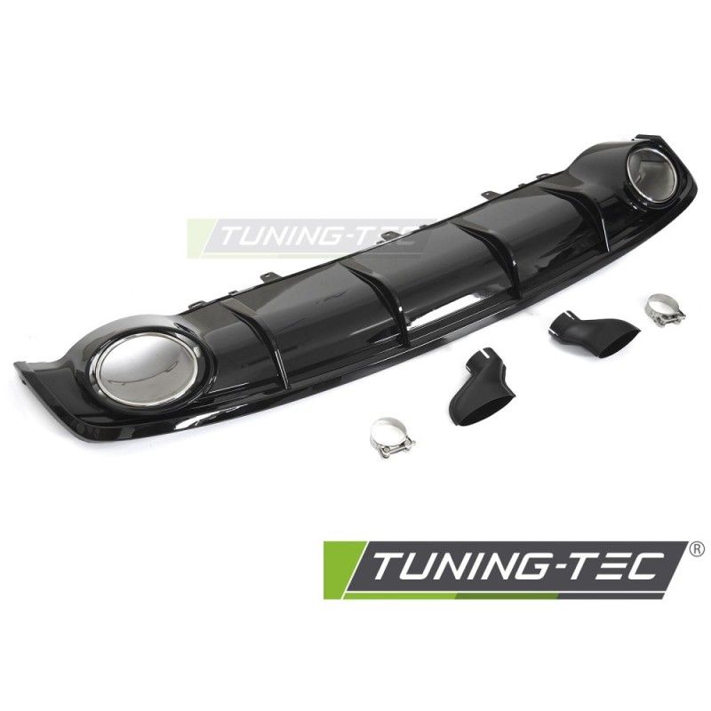 DIFFUSOR TWIN OUTLET GLOSSY BLACK SPORT STYLE fits AUDI A7 C7 14-18, Nouveaux produits tuning-tec