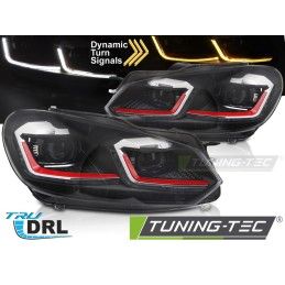 HEADLIGHTS RED LINE LED SEQ DRL fits VW GOLF VI 08-12, Nouveaux produits tuning-tec