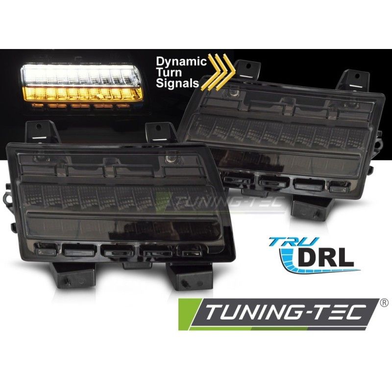 FRONT DIRECTION DRL SEQ SMOKE fits JEEP WRANGLER JL 18-23, Nouveaux produits tuning-tec
