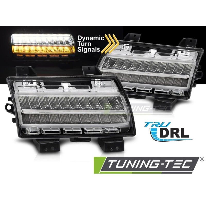 FRONT DIRECTION DRL SEQ CHROME fits JEEP WRANGLER JL 18-23, Nouveaux produits tuning-tec