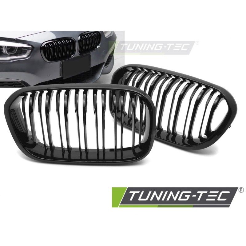 GRILLE SPORT GLOSSY BLACK DOUBLE BAR fits BMW F20 / F21 LCI 15-18, Nouveaux produits tuning-tec