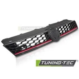 GRILLE SPORT STYLE GLOSSY BLACK with RED LINE fits VW POLO 6R 09-17 , Nouveaux produits tuning-tec