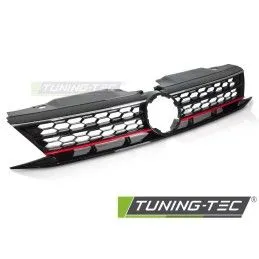 GRILLE SPORT STYLE GLOSSY BLACK with RED and CHROME LINES fits VW JETTA VI 14-18, Nouveaux produits tuning-tec