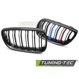 GRILLE SPORT GLOSSY BLACK TRI-COLOUR DOUBLE BAR fits BMW E92 / E93 06-10, Nouveaux produits tuning-tec