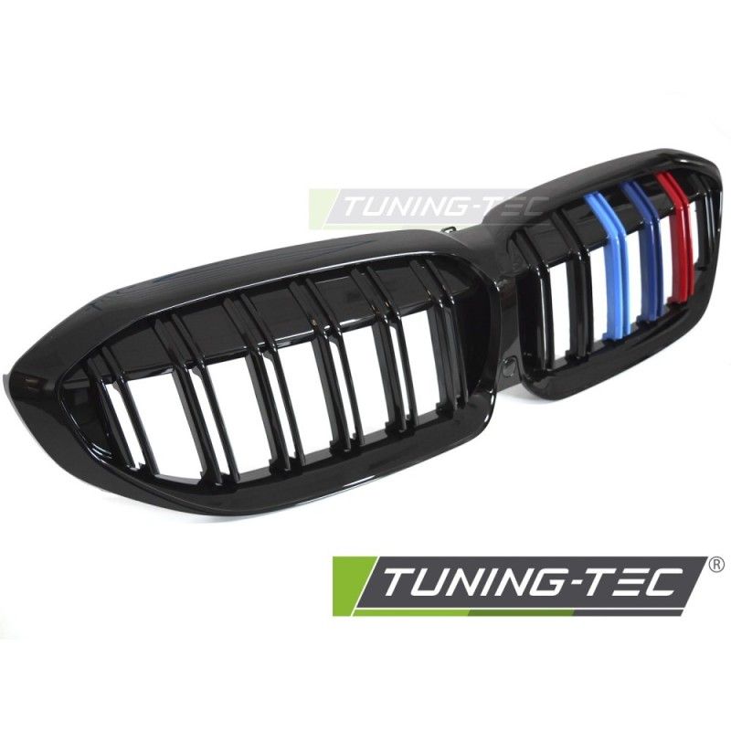 GRILLE SPORT GLOSSY BLACK TRI-COLOUR DOUBLE BAR fits BMW G20 / G21 19-22, Nouveaux produits tuning-tec