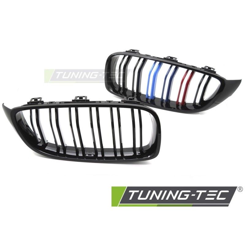 GRILLE SPORT GLOSSY BLACK TRI-COLOUR DOUBLE BAR fits BMW F32 / F33 / F36 13-20 , Nouveaux produits tuning-tec