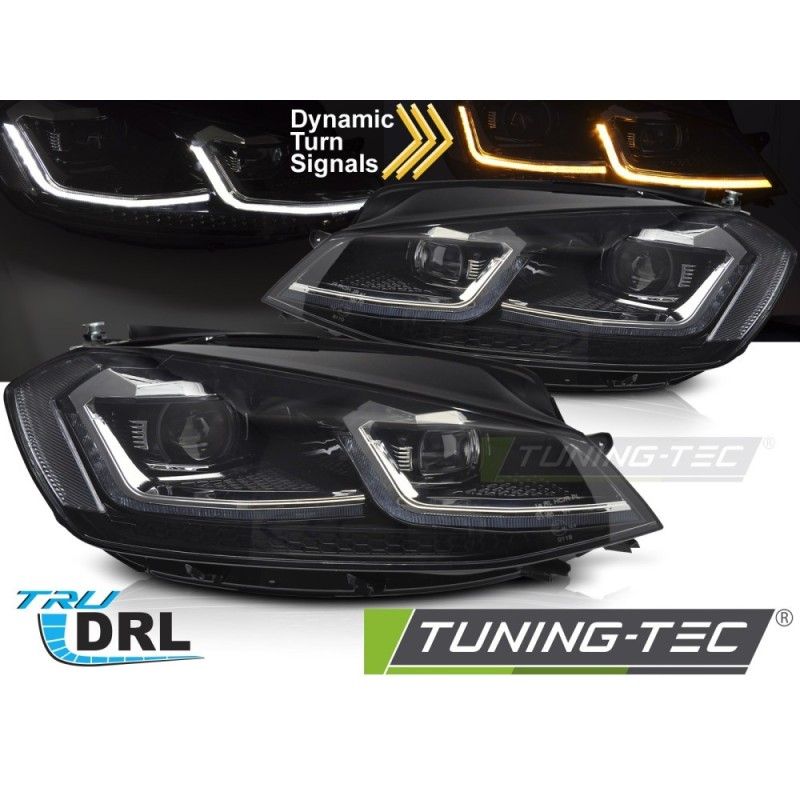 HEADLIGHTS SILVER LED SEQ DRL fits VW GOLF VII 17-19, Nouveaux produits tuning-tec