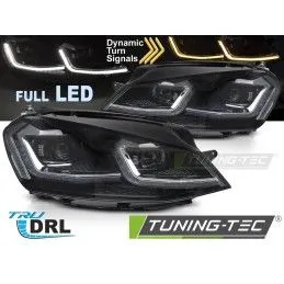 HEADLIGHTS FULL LED SILVER SEQ DRL fits VW GOLF VII 13-17, Nouveaux produits tuning-tec
