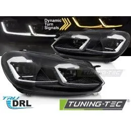HEADLIGHTS SILVER LINE LED SEQ DRL fits VW GOLF VI 08-12, Nouveaux produits tuning-tec