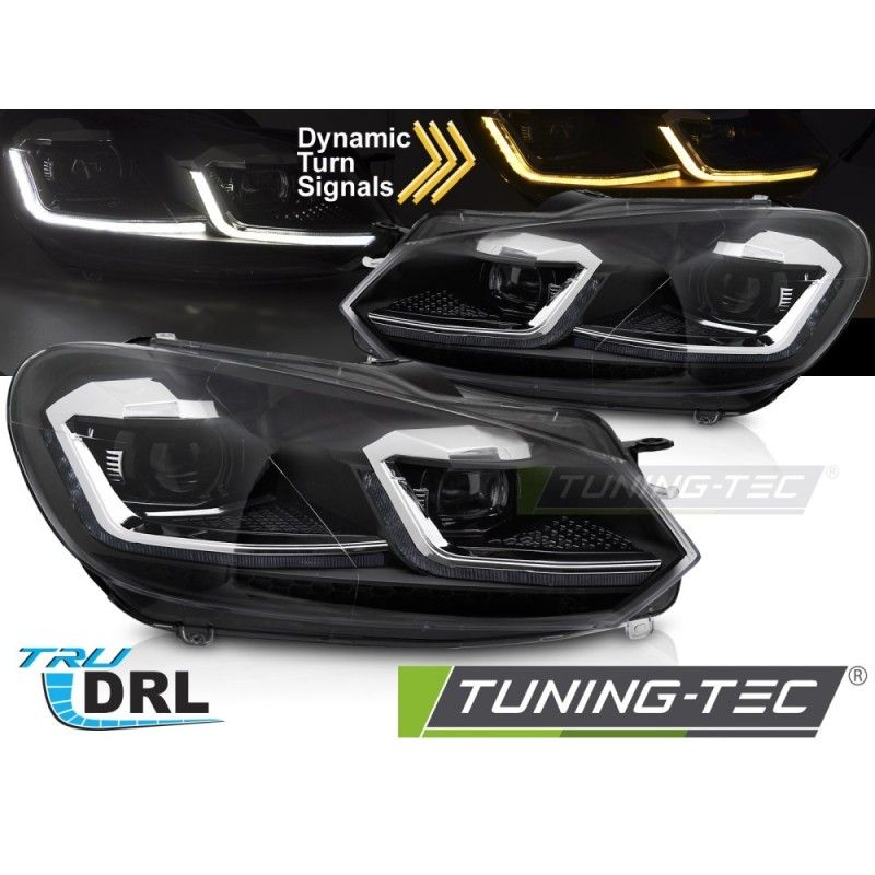 HEADLIGHTS SILVER LINE LED SEQ DRL fits VW GOLF VI 08-12, Nouveaux produits tuning-tec