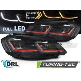HEADLIGHTS FULL LED RED SEQ DRL fits VW GOLF VII 17-19, Nouveaux produits tuning-tec