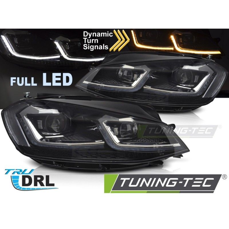 HEADLIGHTS FULL LED SILVER SEQ DRL fits VW GOLF VII 17-19, Nouveaux produits tuning-tec
